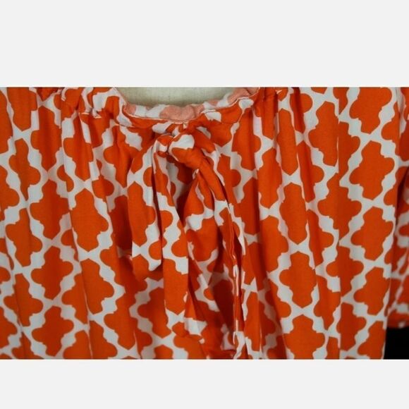ESCAPADA LIVING S/S JOJO TOP  WHITE TANGERINE MARR - Picture 8 of 9